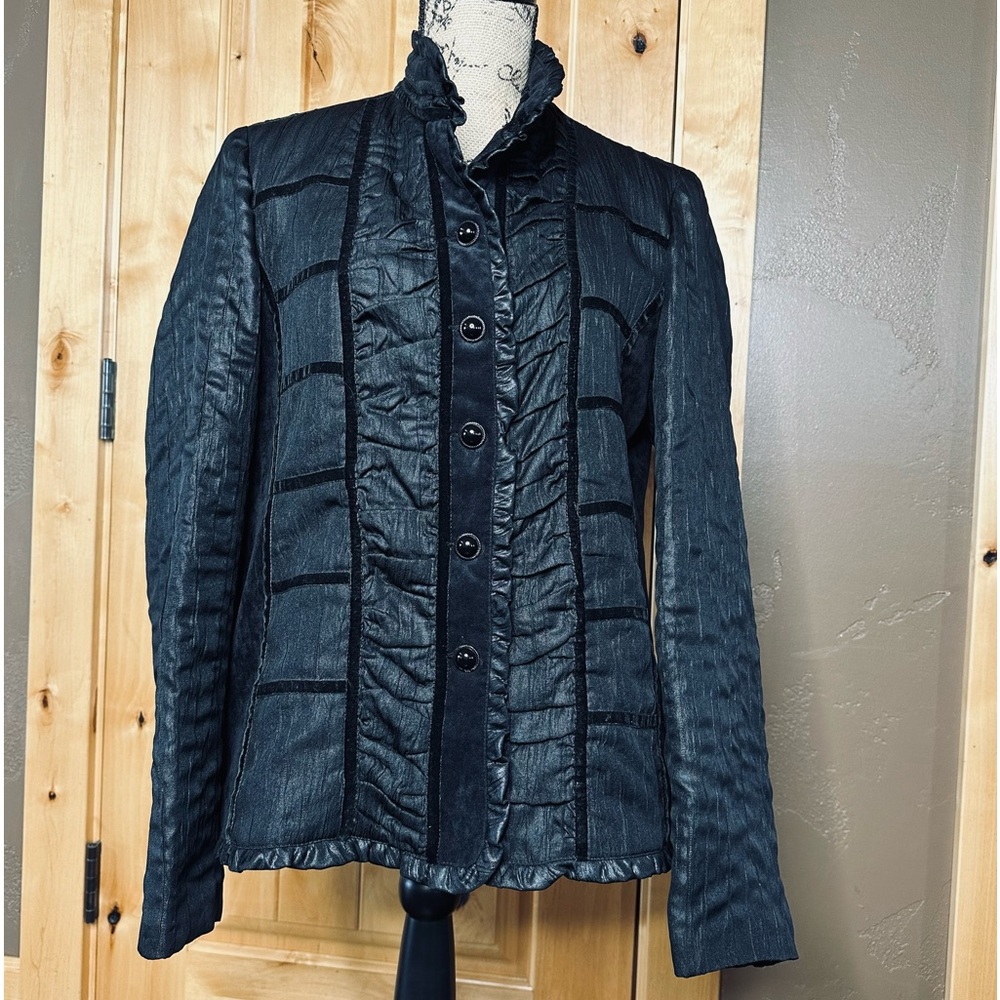 Victorian Velvet-Silk Blazer/Jacket Women's Size 12  by Come Fly With Me I.C.Y.